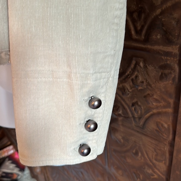 Trousers Etc cream corduroy blazer-size 4 - Picture 3 of 5